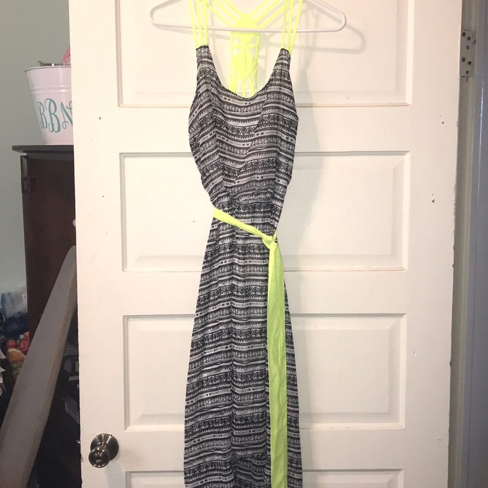 High low patterned dress